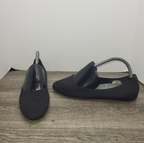 allbirds Shoes - Allbirds Women's Tree Breezers Ballet Flat Shoes Size 9.5 Black Knit Comfort